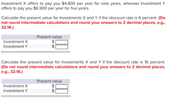 Investment x offers to pay you 4700