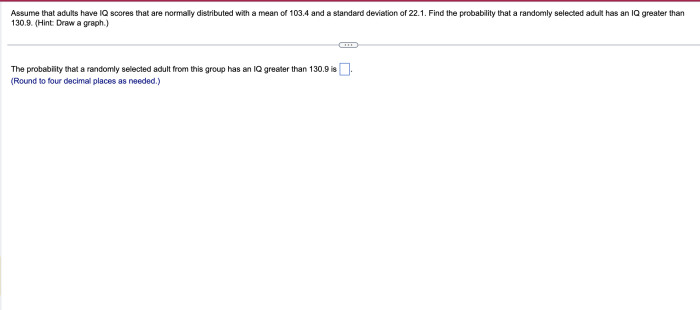 Iq assume chegg normally distributed