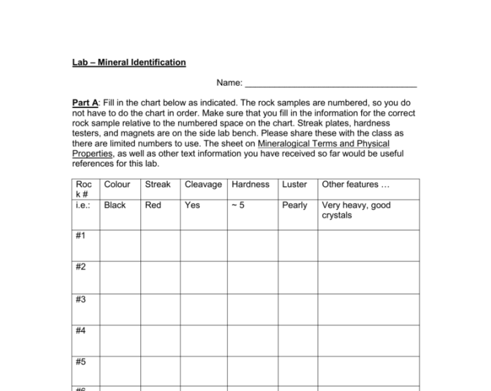 Gizmos mineral identification answer key